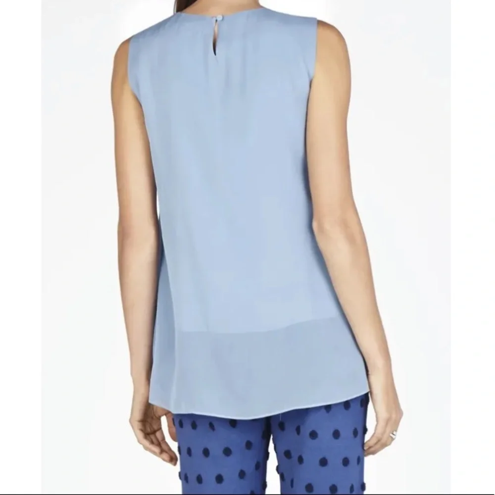 BCBGMaxAzria SHADOW BLUELORIELLE ASYMMETRICAL DRAPE TOP Size S - Picture 3 of 13